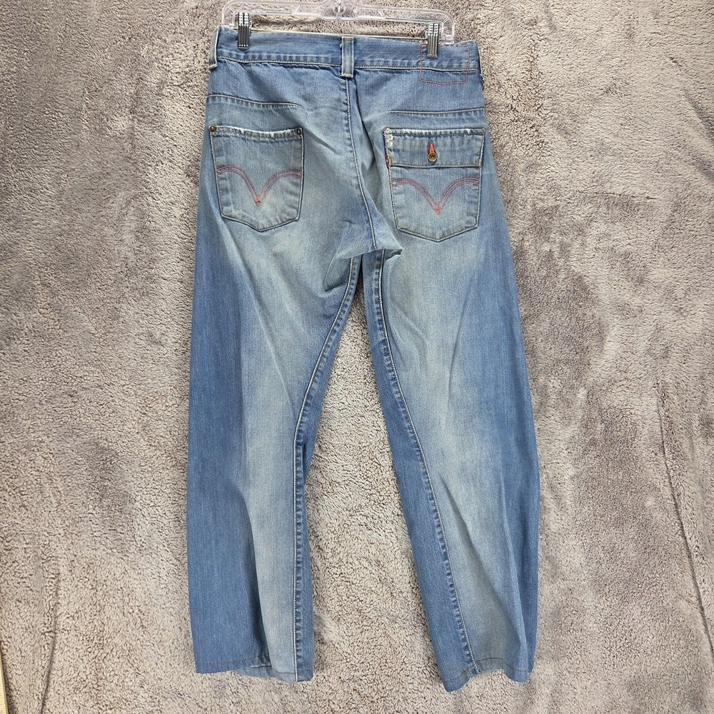 VTG Levis Engineered Jeans Mens Blue Twisted Flap Pocket Light Wash Fits 31x28